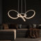 ZMH Pendelleuchte LED Hängelampe Wohnzimmer: 38W Groß Hängeleuchte Modern Wohnzimmerlampe Hängend Esszimmerlampe 4Ring Esstischlampe Design Pendellampe für Schlafzimmer Esstisch Esszimmer Rastaurant