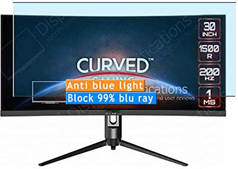 Vaxson 2 Stück Anti Blaulicht Schutzfolie kompatibel mit MSI Optix MAG301CR2 29.5 Monitor Bluelight folie folien Displayschutzfolie （ nicht Panzer Schutz Glas folie SchutzGlas nicht PanzerGlas ） Neue