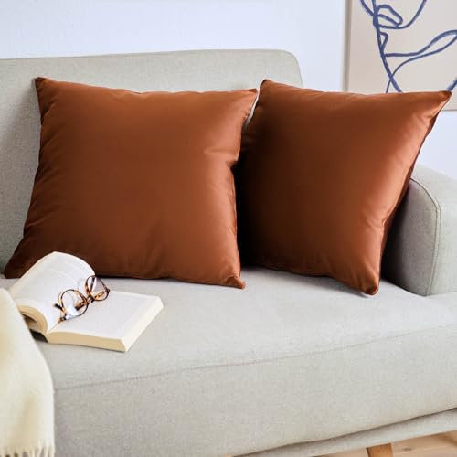 Blumtal 2er Set Kissenbezug 30x50 cm Rot - dekorativer Samt Kissenbezug mit verstecktem Reißverschluss, Kissenhülle für Zierkissen Deko-Kissen Polster Sofakissen & Couchkissen, waschbar