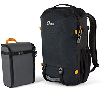 Lowepro Trekker Lite BP 250, Camera Backpack with Removable Insert, With Accessory Strap System, Camera Bag For Mirrorless , Compatible With Sony Alpha 7, Black