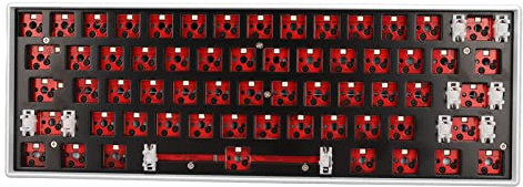 Tenkeyless Gaming Mechanical Keyboard DIY 61 Keys RGB Keyboard Kits Wireless/Wired Dual Support Type-C Mechanical Keyboard Weiß
