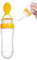 Biberon avec cuillère,1 pièces 90ml bébé nourriture Squeeze distribution cuillère mangeoire,silicone bébé enfant en bas âge biberon,aliments frais céréales Squeeze Feeder chaud,sans BPA(Jaune)