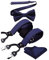HISDERN Marine Blau Hosenträger Herren Fliege und Hosenträger Set Herren Klassische Punktmuster Verstellbar Y Form Mit 6 Extra Stark Clips Braces Hochzeit