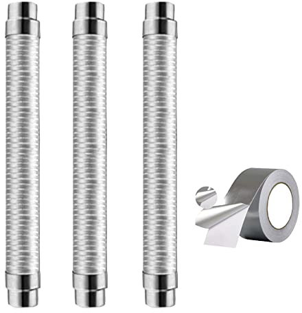 AHDFY Varios Tamaños Tubos De Estufas De Leña,Doblando Telescópico Resistencia A Altas Temperaturas Preservativo Espesar Papel De Aluminio Tubo Chimenea Tubos Estufa Pellets,3,80mm