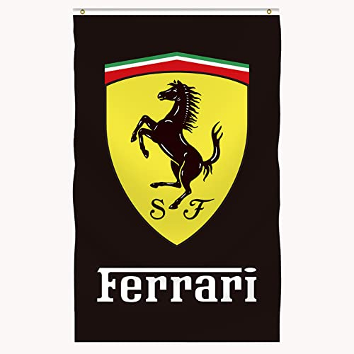 Ferrari-Flagge, 90 x 150 cm, lustiges Banner, Wandbehang, für College, Party, Garage, Innen- und Außendekoration