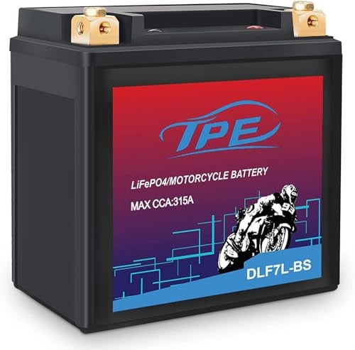 MOUDENSKAY Batteria al litio per moto 12V batteria al litio Powersports con BMS,(YTX7L-BS 12,8V 3AH 315CCA) LiFePO4, per moto, ATV, UTV, motoslitta e altro ancora