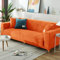 Hearda Sofabezug Stretch 1 2 3 4 Sitzer, Deluxe Plüsch Elastische Antirutsch Couchbezug Waschbar Universal Weich Sofaüberwurf für Sofaüberwurf Möbelschutz (3-Seater,Orange)