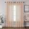 CUCRAF Leinenoptik Voile Vorhänge mit Ösen Halbtransparent Gardine für Schlafzimmer Wohnzimmer H260 x B140cm 2er Set,Baby Rosa