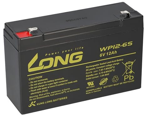 Akkumulator Blei 6V 12Ah für TRI-Blitz bis Baujahr 2007