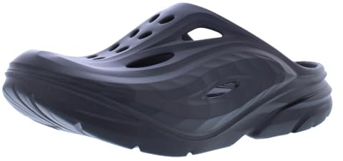HOKA Ora Recovery Pantoletten für Erwachsene, Unisex, Schwarz/Schwarz, 9 Women/7 Men