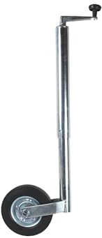 Stützrad Anhänger Bugrad Trailer 200x50 max.150kg Pannensicher Stahlfelge Vollgummi Ø48mm Rohr