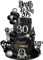 DRWATE 33 PCS Death to My 20s Cake Topper RIP 20s Cake Decorations for Funeral Happy Youth 30th Birthday Gothic Theme Party Supplies (01)