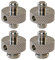Frgyee Upgraded Stainless Steels 1/4 Male to 1/4 Male & 1/4 Male to 3/8 Male Tripod Threaded Screw Adapter with Hole for Camera Light Stand with Hex-L Wrench 4 Pcs