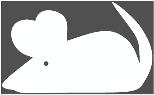 Samunshi® Autosticker Aufkleber weiße Maus Autoaufkleber Wohnmobil Motorrad 10 x 7,4cm weiß