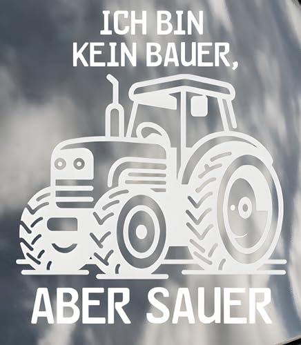 Auto-Demo-Aufkleber-Hand in Hand für unser Land Sticker Sprüche Heckscheibenaufkleber (Traktor Ich bin kein Bauer)