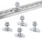 KSJEHW 4 Stück 45 mm Schraubfitting M10 Airlineschiene Fitting Zurrschienen Endbeschlag