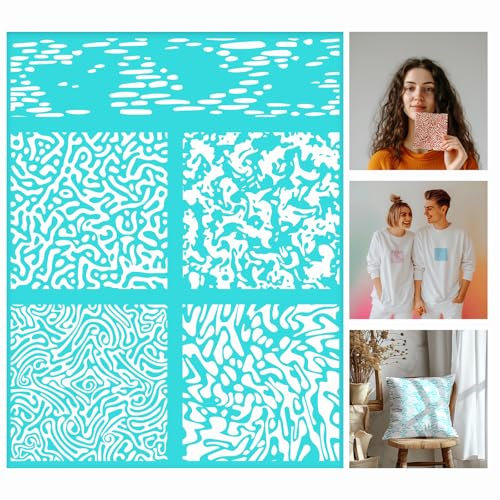 BEUNITONE 2 x Schablonen mit Camouflage-Druck, Schablonen für Bastelarbeiten, Malerei, Spray, Scrapbooking