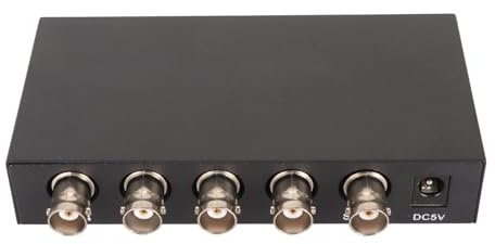 SDI Splitter 1x4, 1 Eingang 4 Ausgänge, 1080P SDI Splitter, Unterstützt 3G/HD/SD SDI, 1 SDI auf 4 Monitore oder SDI Recorder, Integrierter Equalizer, Gehäuse aus
