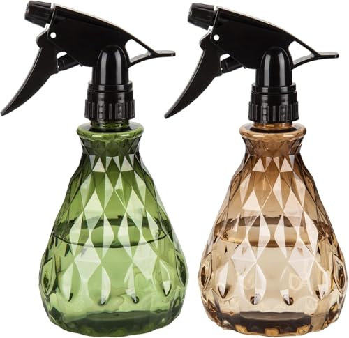 AOCGDDS 2 Pcs Spray Bottles,500ml/17 oz Water Spray Bottles with Adjustable Spray Head,Refillable Trigger Sprayer Bottles,for Cleaning Solutions,Gardening,Plants(Green Brown)