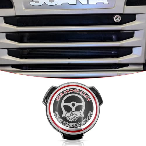 1 Stück Custom Emblem für Scania Truck Frontgrill Badge Emblem Ersatz Außenzubehör 1401610 (Old Skoda Club)