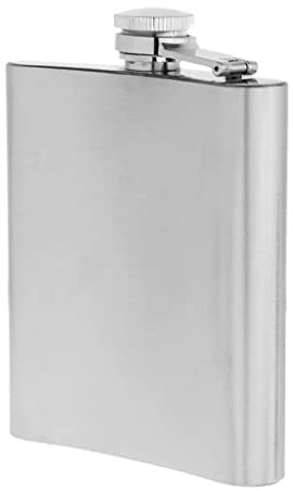 Portable Pocket Stainless Steel Wine Bottle Whiskey Liquor Hip Flask 200ml, Silver