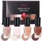 Nude Nail Polish - 4Pcs Peel Off Nail Varnish Sets - Water-Based Quick Drying Nail Polish Set All Seasons Art Salon Mother's Day Gifts Manicure
