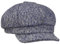 Lipodo Malona Ballonmütze Damen (55-58 cm) - Wintermütze mit Wollanteil - Balloncap gefüttert - Schirmmütze mit Stretchfutterband - Baker-Boy-Mütze mit Futter - Herbst/Winter blau-grau M (57-58 cm)