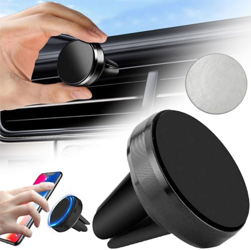 Liekadijiae Porta Cellulare Auto, Supporto Magnetico da Auto, Supporto per Telefono con Sfiato, Universale Magnetico Magnete Phone Mount, Mini Supporto Magnetico Auto Bocchette Aria Universale