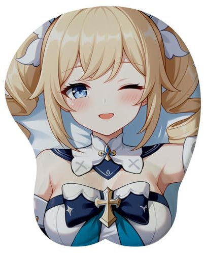 Tapis de Souris 3D Anime Waifu Manga Fille - Tapis de Souris Repose-Poignet Animation Silicone Souris Pad de Souris Gaming Pad PC Portable Tapis de Bureau