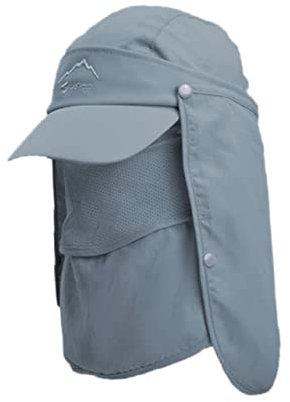 BESPORTBLE Sonnenschutz Hut Mit Gesichtsschutz UV Schutz Outdoor Angler Cap Verstellbare Kappe Für änner Angeln Und Reisen Tiefe Sonnenmütze Für Optimale Sonneneinstrahlungsschutz