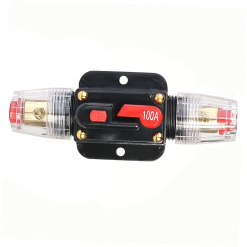 MOLUCKFU 100a Wasserdichter Auto Sicherungshalter Mit Reset-funktion Für Fahrzeug-audiosysteme Inline-schutzschalter Für Boot Und