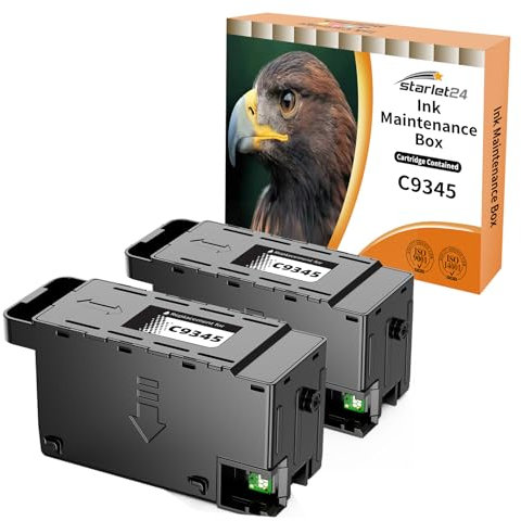 Starlet24 2X C9345 C12C934591 Wartungsbox Kompatibel für Epson C9345 für EcoTank ET-16600 ET-16650 ET-8550 ET-5850 ET-5800 ET-5880 ET-8500 Workforce WF-7840 WF-7835 WF-7830 WF-7310