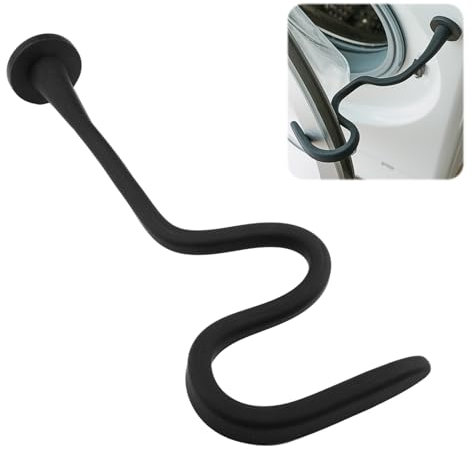 Frontlader-Waschmaschinen-Türstütze, Frontlader-Waschmaschinentürstütze, 43mm Magnetischer Flexibler Waschmaschinentür-Stütze, Magnetischer Waschmaschinentürhalter, Türhalter für die Meisten (Schwarz)