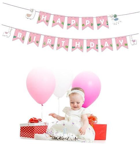 JOINPAYA Birthday Letter Party Banner Mit Und Kaktus Kreative Dekoration Für Geburtstagsfeiern Wiederverwendbar Und Für Besondere Anlässe