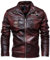 Giubbotto Pelle Moto Uomo, Leggera Sottile con Tasca sulle Maniche Giubbotto Bomber Giaccone Giacca Chiodo Pelle Biker Motociclista Giacca Similpelle Giacca Estiva alla Moda, Classica, Nero