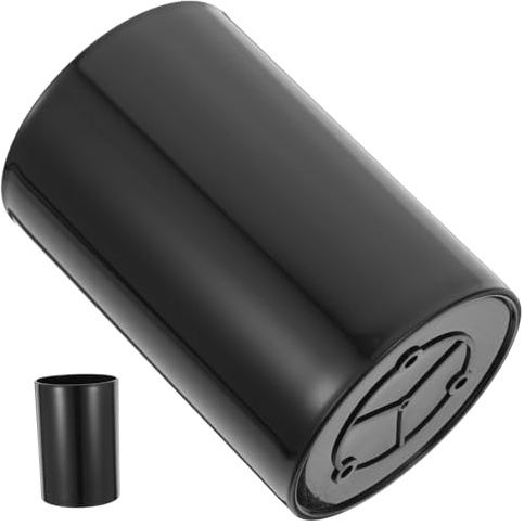 TOYZFRIENDY Organizador Utensilios Cocina Cilindro Pequeño Negro con Drenaje para Palillos Cubiertos y Recipiente para Secado Rápido y Almacenamiento Ordenado Encimera