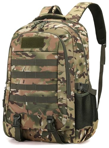 Grtheenumb Camouflage-Rucksack, Jagdrucksack mit großem Fassungsvermögen, leichte Outdoor-Sport-Angel-Campingtasche für Herren |.Camo-Büchertasche
