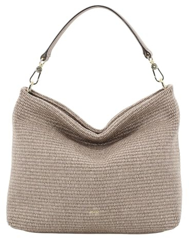 Abro Schultertasche Umhängetasche Raffia Hobo Bag Kaia Siena taupe