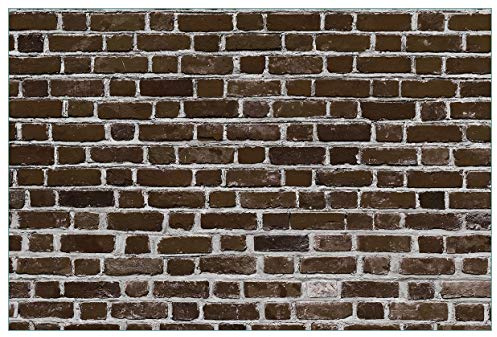 Wallario Küchenrückwand selbstklebend 90 x 60 cm, Motiv: Ziegelsteinwand in braun - Backsteine | Spritzschutz abwischbar & pflegeleicht