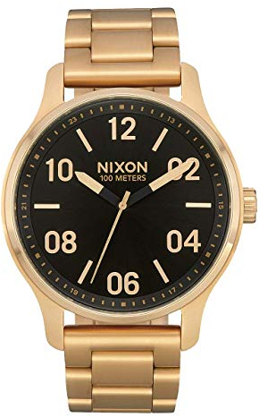 Nixon Unisex Erwachsene Analog Quarz Uhr mit Edelstahl Armband A1242-513-00