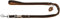 HUNTER TARA Verstellbare Hunderführleine, Leder, rustikal, wetterfest, robust, 1,5 x 200 cm, dunkelbraun/cognac