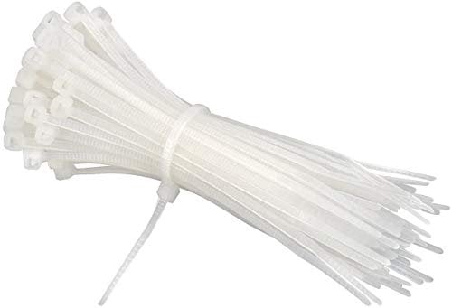 200 x White Cable Ties 100Mm X 2.5Mm Zip Ties