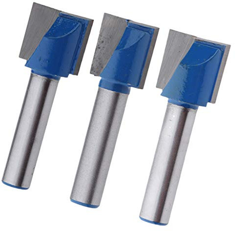 B Baosity 3pcs DIY Nutfräser Ø 17mm Kopierfräser Fräser Oberfräser Nutfräser, Hartmetall & 8mm Schaft & Zweischneidig