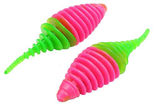 FTM Omura Baits Pongo 6,5cm 3,2g - 5 Gummiköder, Geschmack:Knoblauch, Farbe:neon pink/neon grün