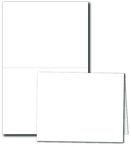 Grußkarten für Grußkarten, A2, 10,8 x 14 cm, Weiß, für Inkjet-/Laser-Drucker 100 Cards weiß