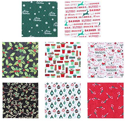 Supvox 40 stücke Weihnachten Stoff Bundles Patchwork Handwerk Baumwolle DIY nähen Scrapbooking quilten