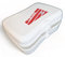 RB Leipzig Brotdose - Stripes - weiß Brotbüchse Lunchbox Brotzeitbox RBL - Plus Lesezeichen Wir lieben Fußball
