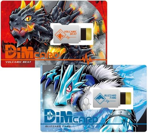 Digimon Volcanic Beat & Blizzard Fang Dim Cards | Expansión para el Reloj Vital Bracelet Fitness Tracker | Entrena y Lucha contra Tus Amigos, Multicolor (NT58680)