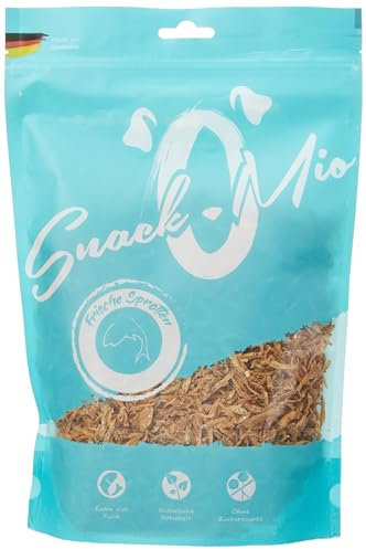 SnackOMio – Premium Hundesnack – frische Sprotten, getreidefrei, 1er Pack (1 x 50 g)