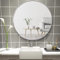 Warmiehomy Round Bathroom Mirror Wall Mounted Makeup Mirror with Aluminium Frame for Bathroom Living Room Bedroom (Φ50cm, Silver)
